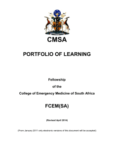 Portfolio - The Colleges of Medicine of South Africa