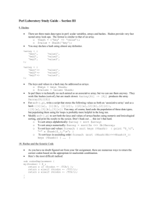 Perl Laboratory Study Guide – Section III