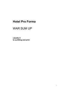 Libretto 9 - Hotel Pro Forma