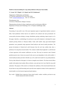 Analysing the effect of climatic factors on the productivity of mustard