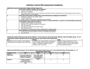 Infection Control Risk Assessment Guideline