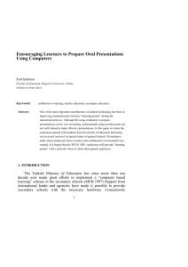 Encouraging Learners to Prepare Oral Presentations Using