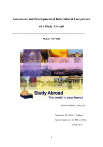 The effect and Assessment of a Study Abroad on the Development