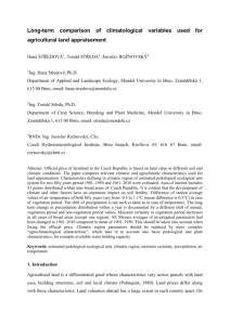 Develompment of climatological variables used for agricultural land