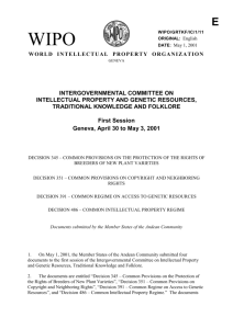 WIPO/GRTKF/IC/1/11: Decision 345