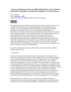 A process-oriented perspective on differential business value