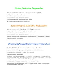 oxime & semicarbazone procedures