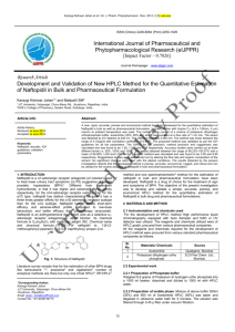 Karazgi Kishwar Jahan et al / Int. J. Pharm. Phytopharmacol. Res