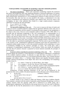 Uninterpretability is incompatible (in morphology) with other