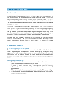 gender and climate change issues in agriculture and food security