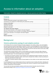 Access to information about an adoption information sheet (doc