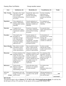 Laboratory Report Guidelines