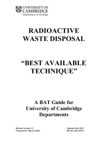 Radiation-Best Available Technique