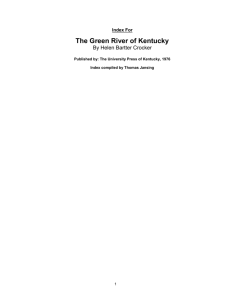 The Green River of Kentucky
