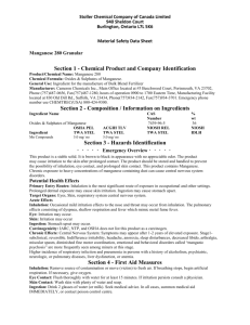 manganese 280 msds - Stoller Chemical Company of Canada Ltd.