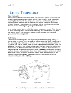 LAB 3 lithic technology handout