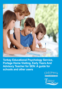 Statutory work for the Educational Psychology