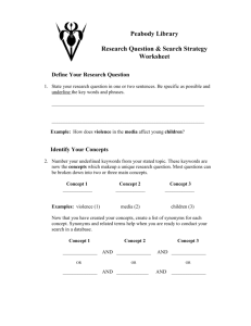 Research Question & Search Strategy Worksheet