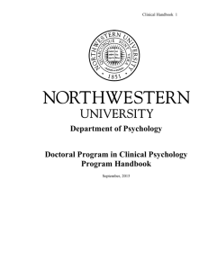 NU-clinical-handbook - Department of Psychology
