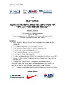 Vietnam Infrastructure Study Mission - US