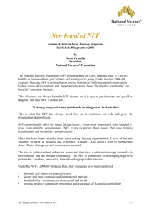 New brand of NFF - National Farmers` Federation