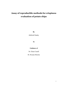 Assay of reproducible methods for crispiness