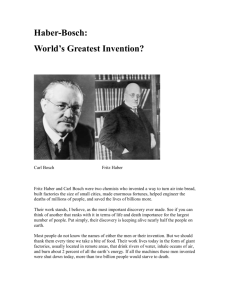 Haber-Bosch: World`s Greatest Invention