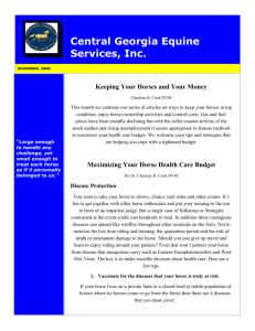 November 2008 Newsletter - Central Georgia Equine Services