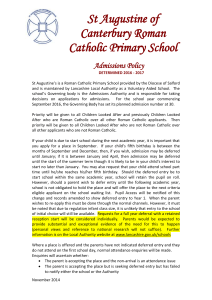 St Augustine of Canterbury Roman Catholic Primary School