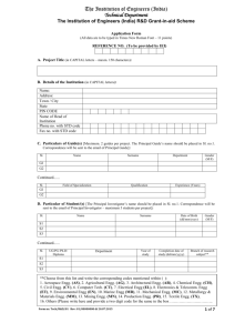 Application Form - The Institution of Engineers (India)