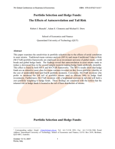 Portfolio Selection And Hedge Funds: The Effects Of Autocorrelation