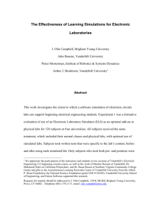 The Effectiveness of Learning Simulations for Electronic Laboratories