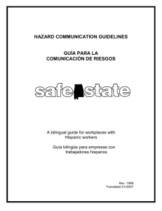 HAZARD COMMUNICATION GUIDELINES-Bilingual