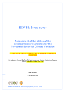 Short introduction on the importance of snow cover should be added
