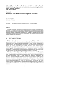 principles and methods of design & development research
