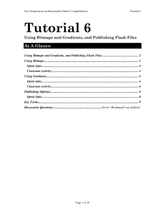 Using Bitmaps and Gradients, and Publishing Flash Files