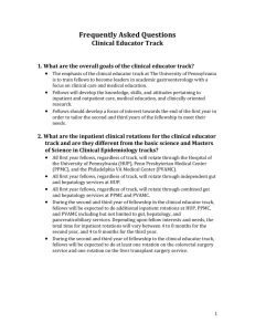Frequently Asked Questions Clinical Educator Track 1. What are the