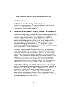 Undergraduate Certificate Program in Leadership and Ethics