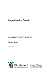 Community survey strategy