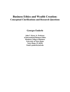 business ethics and wealth creation: is there a catholic deficit