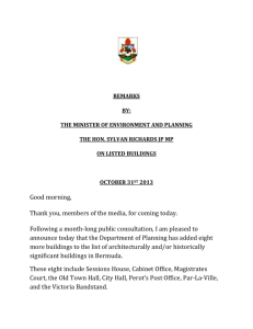 REMARKS BY: THE MINISTER OF ENVIRONMENT AND