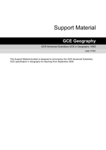 Managing physical environments - Scheme of work and