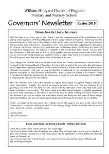 Governors` Newsletter Easter 2015