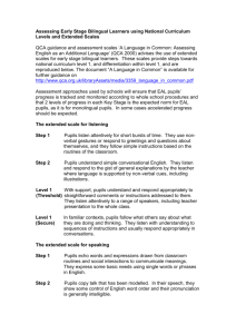 Assessing Early Stage Bilingual Learners using National Curriculum