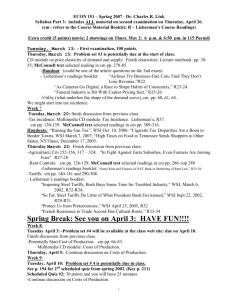 ECON 151 – Spring 2007 - Dr. Charles R. Link Syllabus Part 3