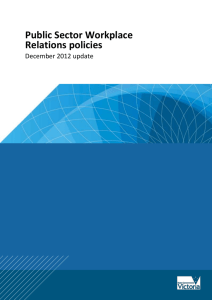 1. The Public Sector Workplace Relations policies