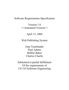 SRS Example - Computer Science and Engineering