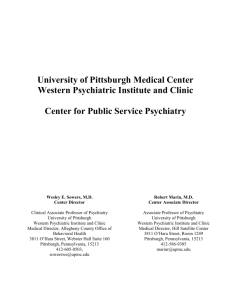 Center Implementation Awards - University of Pittsburgh Department