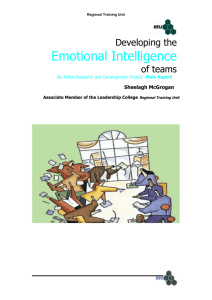 Developing the Emotional Intelligence of Teams: