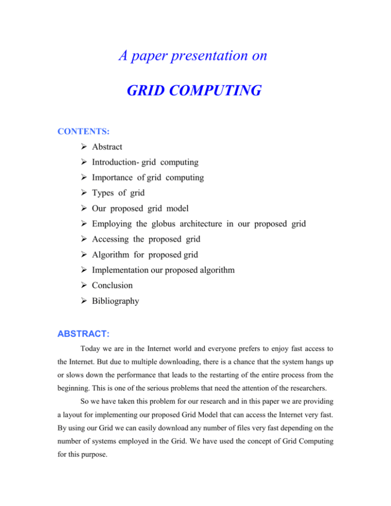 grid computing research paper